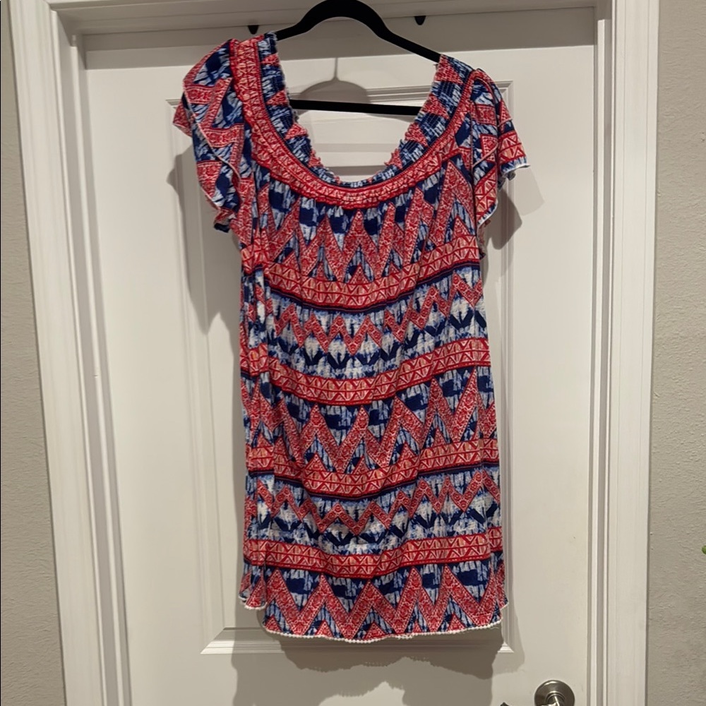 Colorful Geometric Print Dress